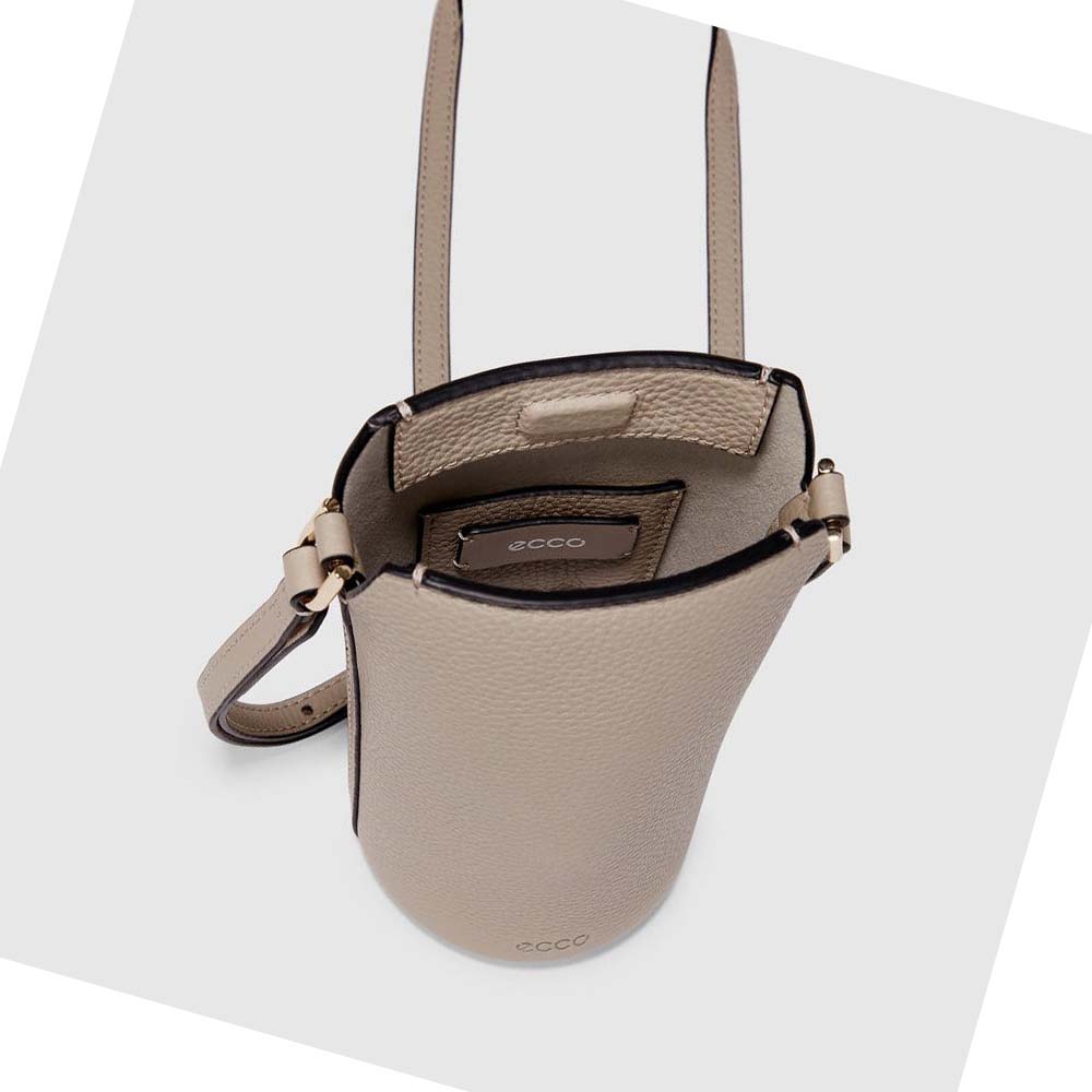 Women's Ecco Textureblock Pot Bags Brown | USA 294TCE